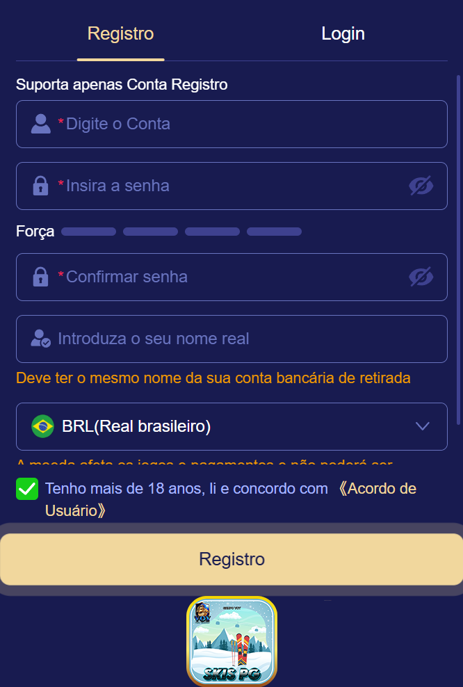 Cadastro rápido e seguro na skispg.com